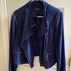 Torrid Navy Suede Moro Jacket